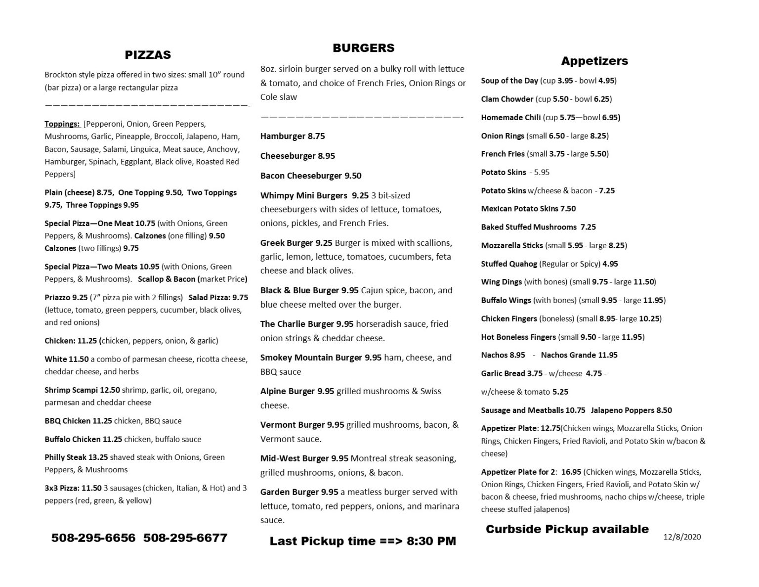 scanned menus jan2021 – Charlies Places Restaurant